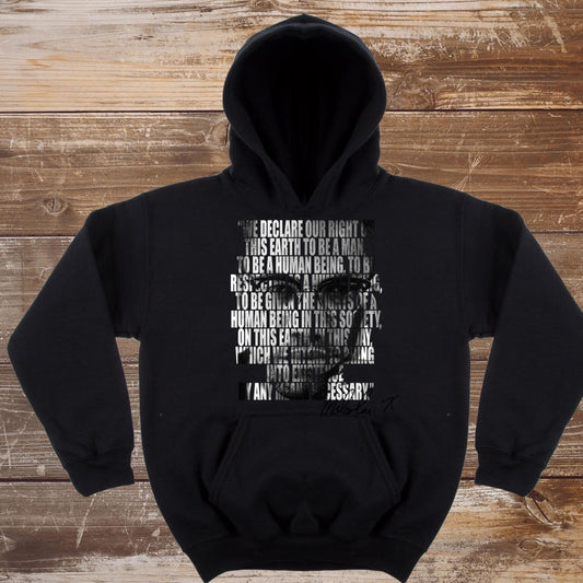 MALCOM X HOODIE - BY ANY MEANS NECESSARY